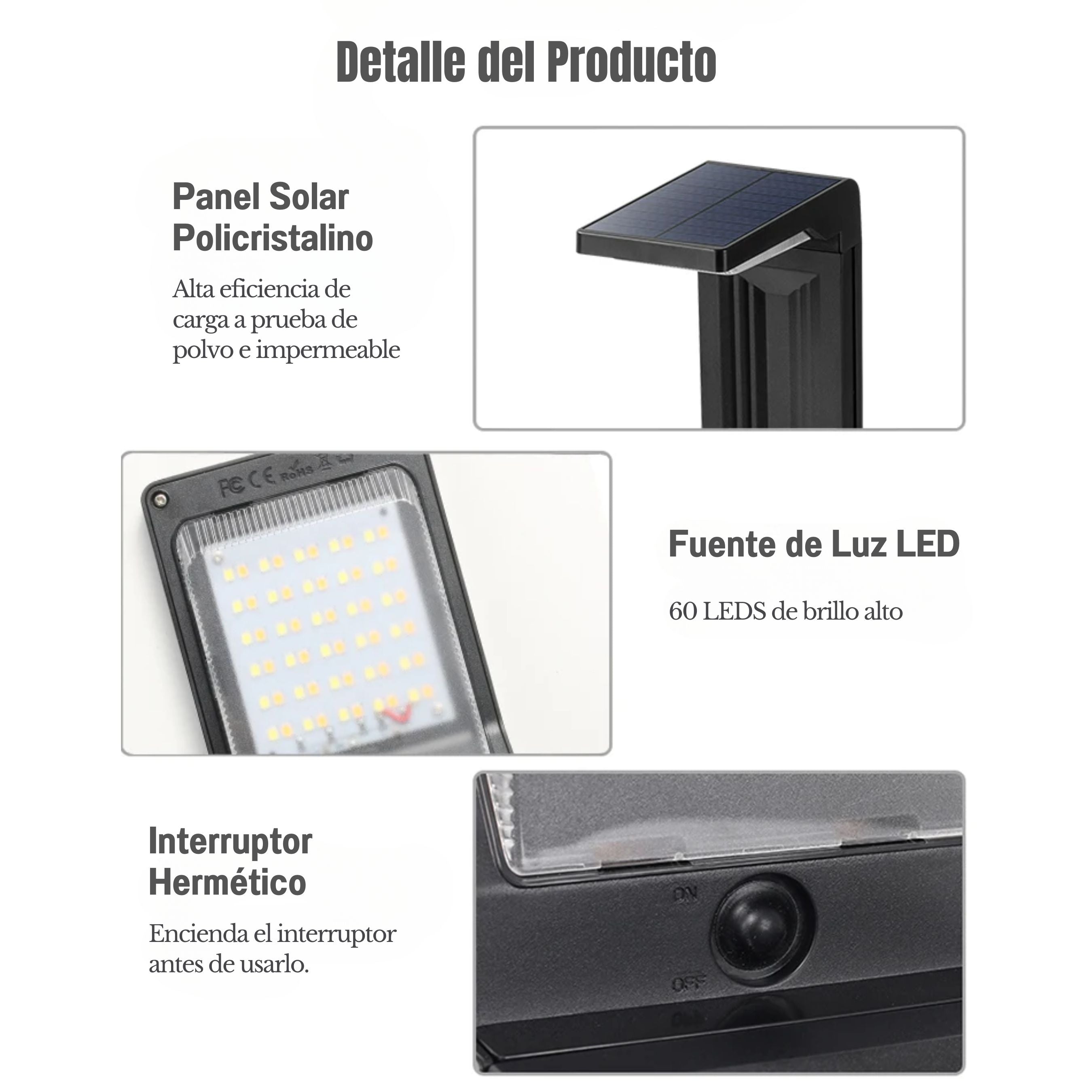 Lámpara Solar de Jardín Decorativa para Camino, Hermético, ABS y PC, YH0801