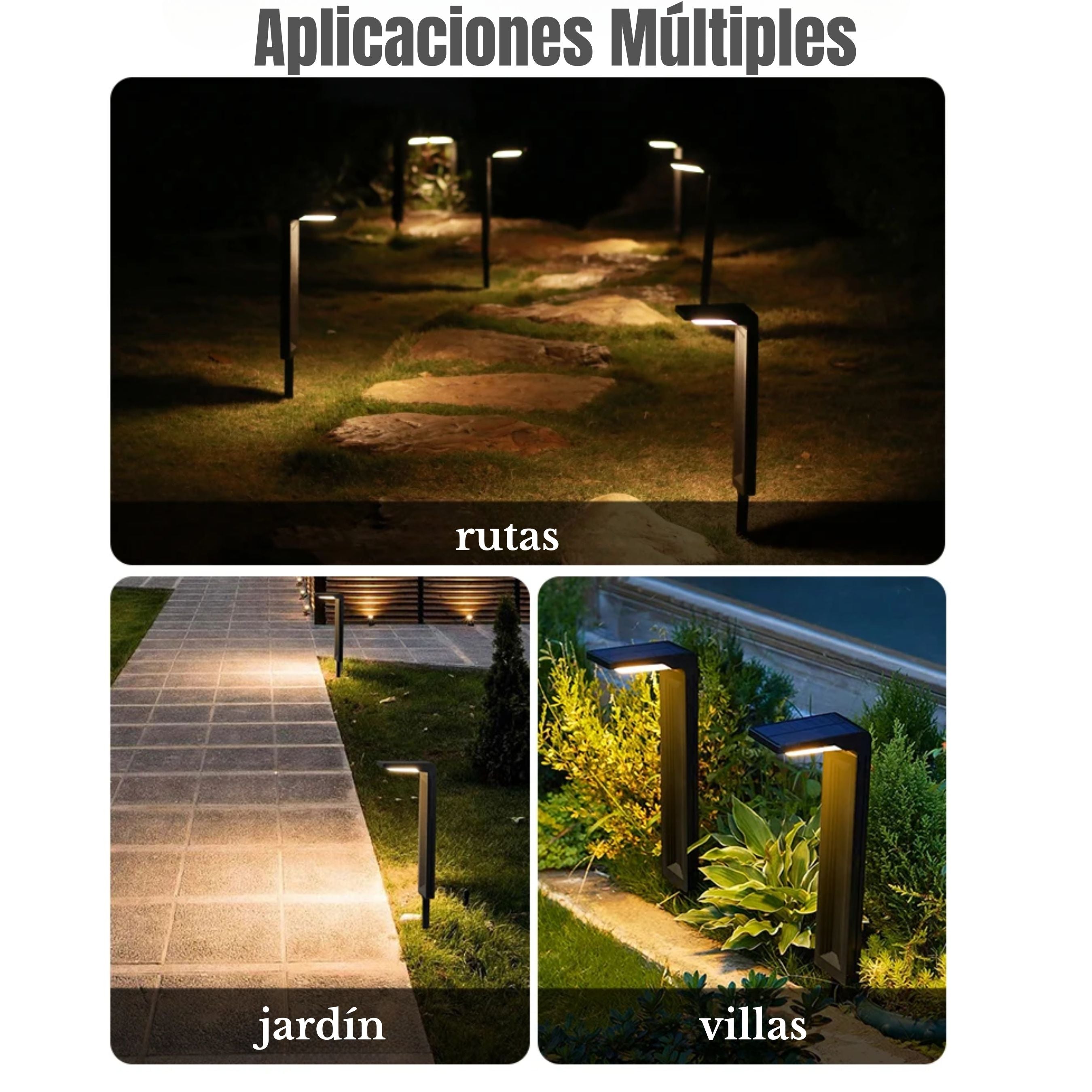 Lámpara Solar de Jardín Decorativa para Camino, Hermético, ABS y PC, YH0801